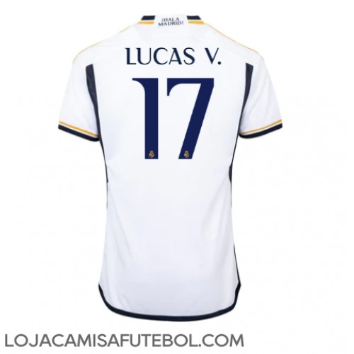 Camisa de Futebol Real Madrid Lucas Vazquez #17 Equipamento Principal 2023-24 Manga Curta
